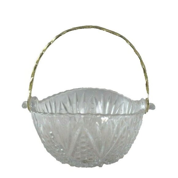 Mikasa Tender Rose Glass Mini Handled Basket Candy Dish WY941/524 with Box - Picture 5 of 10